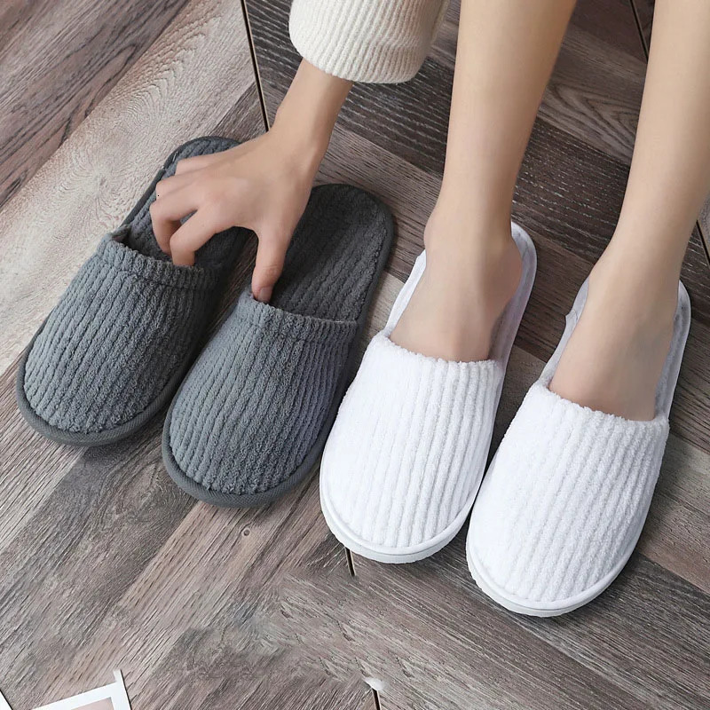 Wholesale Non-slip Travel el Slippers Women Men Home Indoor Guest Slippers High Quality Disposable Closed Toe Slippers 260911