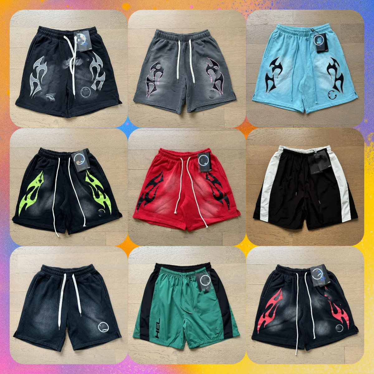 10A Designert Short With NFC scan Mens Sports Suit Womens Graphic helles Tee Pullover street trend Hip Hop Alphabet Print pants DYZXS B2