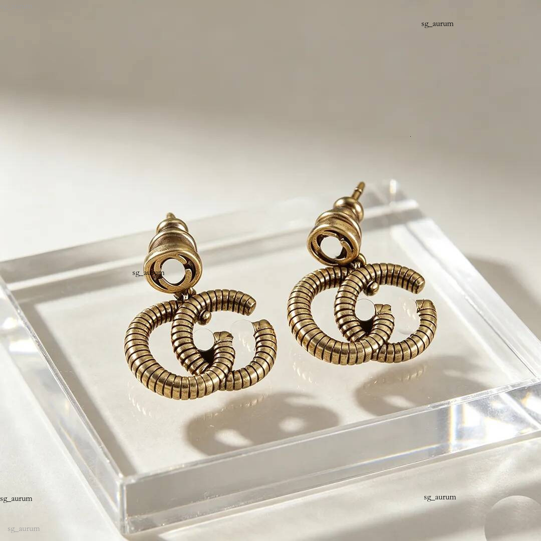 Boucles d'oreilles Vintage à Texture torsadée pour femmes, couleur or Antique, nervurées, pendantes entrelacées, bijoux de fête quotidienne, idée
