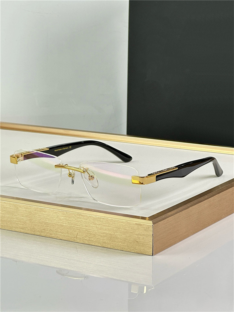 Top hommes mode preion lunettes THE ARTIST III monture sans monture jambes claires lunettes optiques lentille transparente style d'affaires simpl