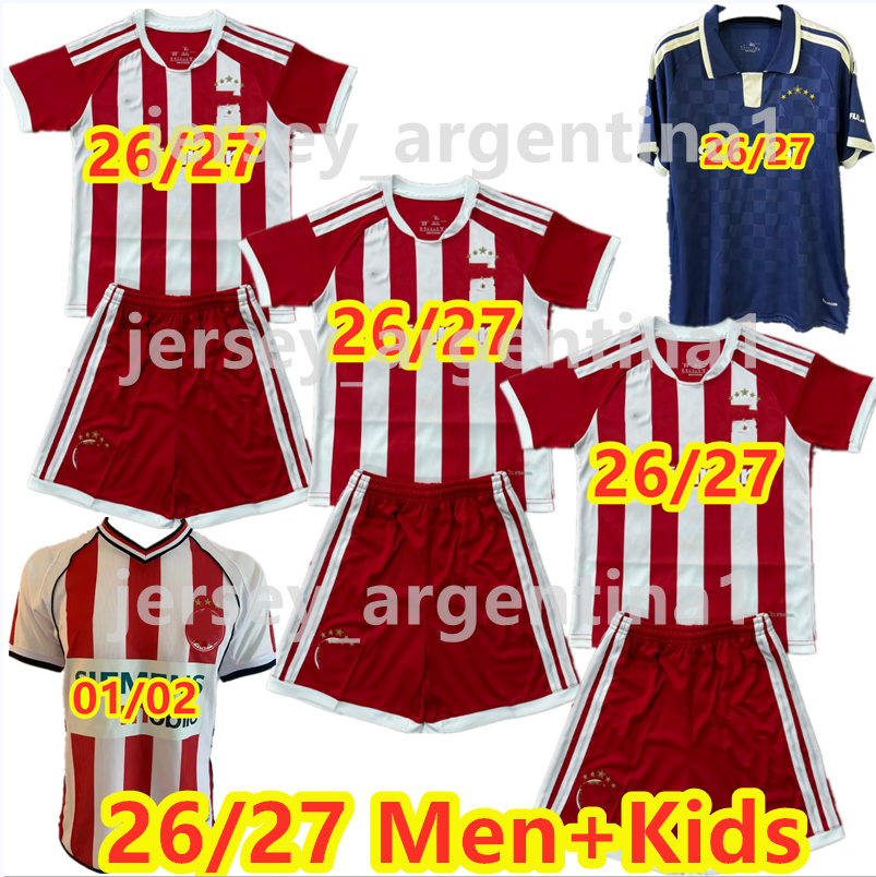 Olympiakos 26 27 Rétro Grèce Maillots de football Domicile Extérieur HORMIGA ANDREN CLAYTON PODENCE GELSON.M TAREMI kit hommes femmes enfants mai