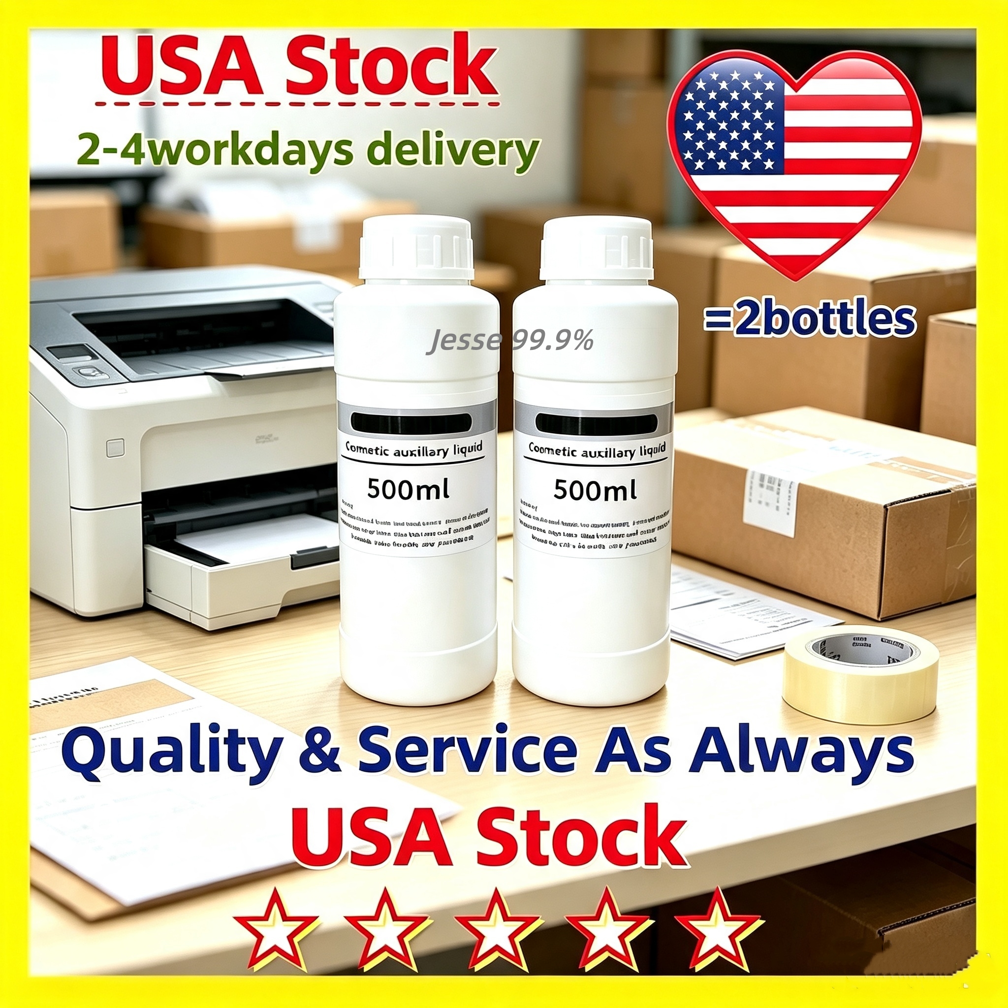 Jesse Technology (1000 ml) printer print head nozzle cleaning consumables, compatible with all industrial print heads / US stock, fast free shipping