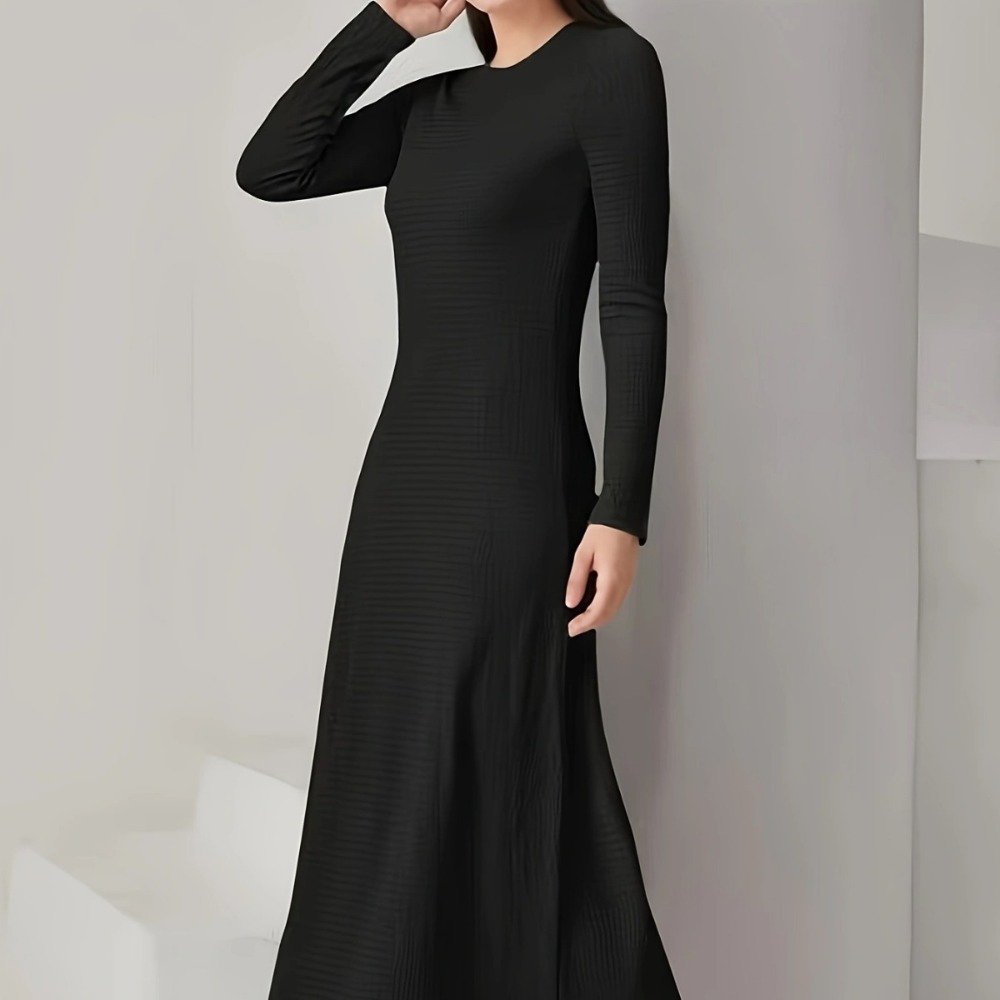 (111) Nouvelle veste ample tricotée de couleur unie avec une robe du Moyen-Orient à l'intérieur