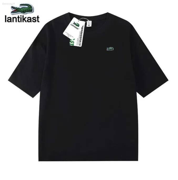 crocodile shirts Official Flagship Store designer polo Genuine high quality lacostlies T Shirt Trendy Round Neck Short Sleeve Versatile Top 180
