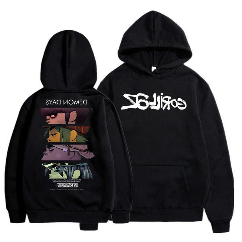 and Autumn 2026 Winter The Pullovers Long sleeve Loose Soft Sweatshirt Streetwear Coat Gorillaz Women and Men Hoode D260915