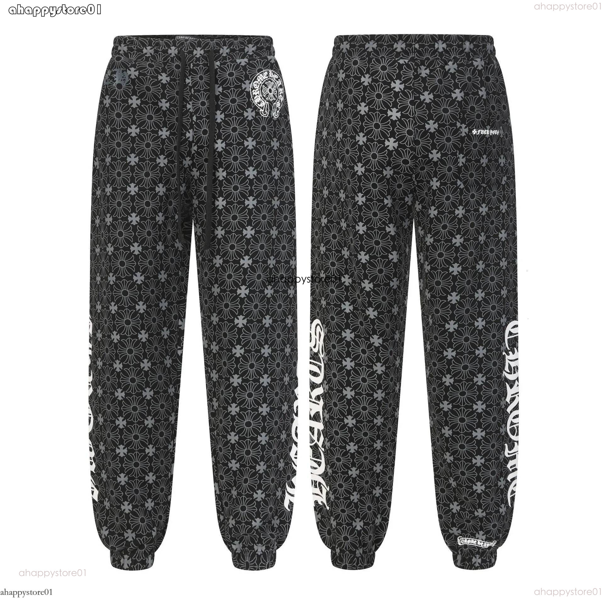 Chrome Pant Heartssweats Pant Designer Luxury Men Fashionpants For Women Fashion Trendy Brand Version Sweatpants Joggers High Quality Chrome Pant 05