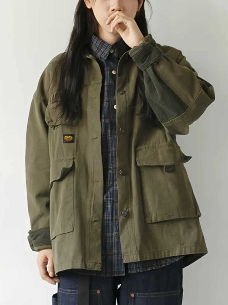 Goods Army Denim Womens Spring Haruku Jeans Jacket Military Casual Work Clothes Strt Clothing S2609158122