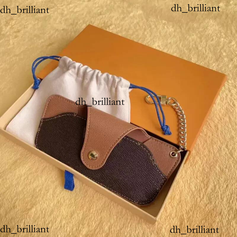 Sac de créateur de mode marque unisexe hommes femmes porte-clés en cuir bleu rose marron étuis à lunettes de soleil NES Hot