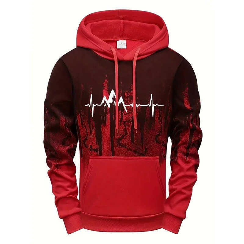 Men Splatter for Design Hoodie Hooded Long sleeve Sweatshirts Fall Winter Daily Casual Sports Pullover Athleisure D260915