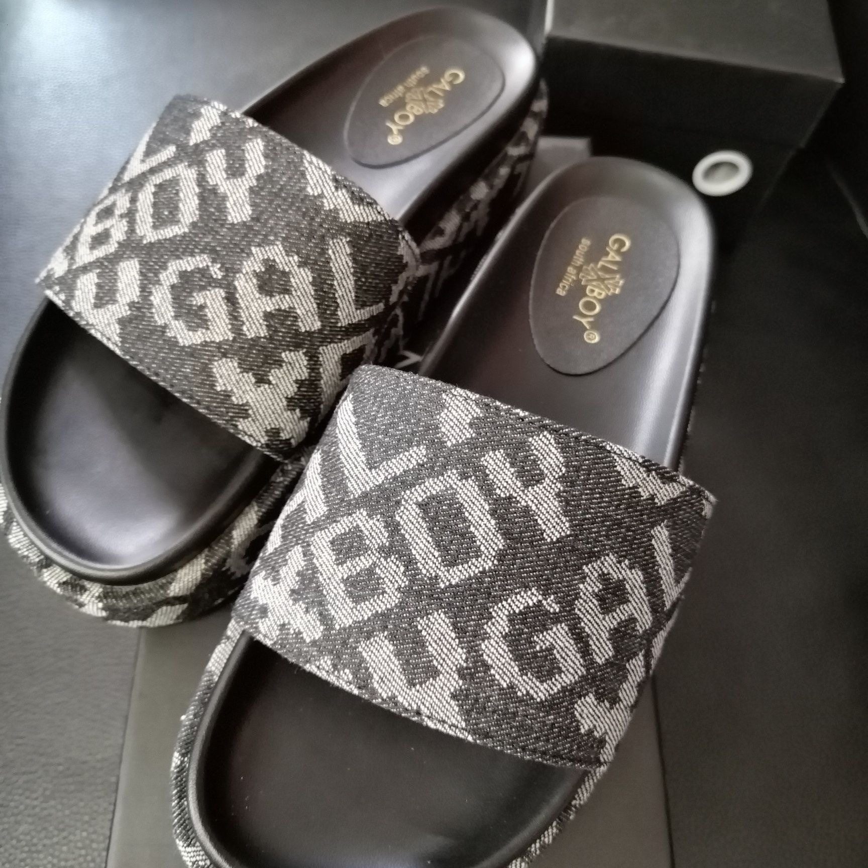 2026ss New Womens Slippers Sandals Platform GALXBOY Slide indoor Home Summer Canvas Jacquard Fashion casual shoes Mules Beach pool GXB Outdoor lady