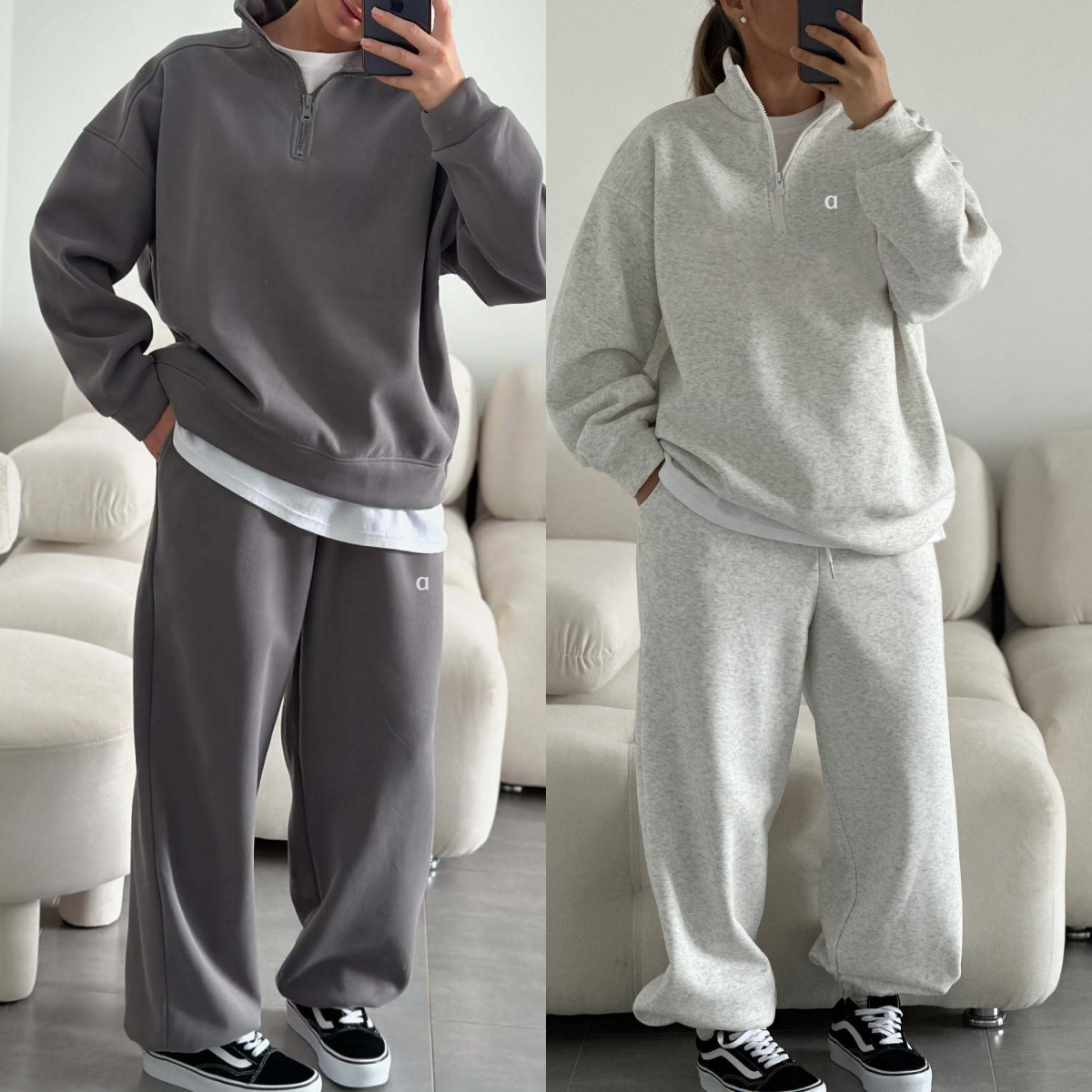 2915AO 3D argent femmes fermeture éclair capuche Sport Cardigan ensemble sweats pantalons décontracté deux pièces tenue cordon pantalon Yoga ense