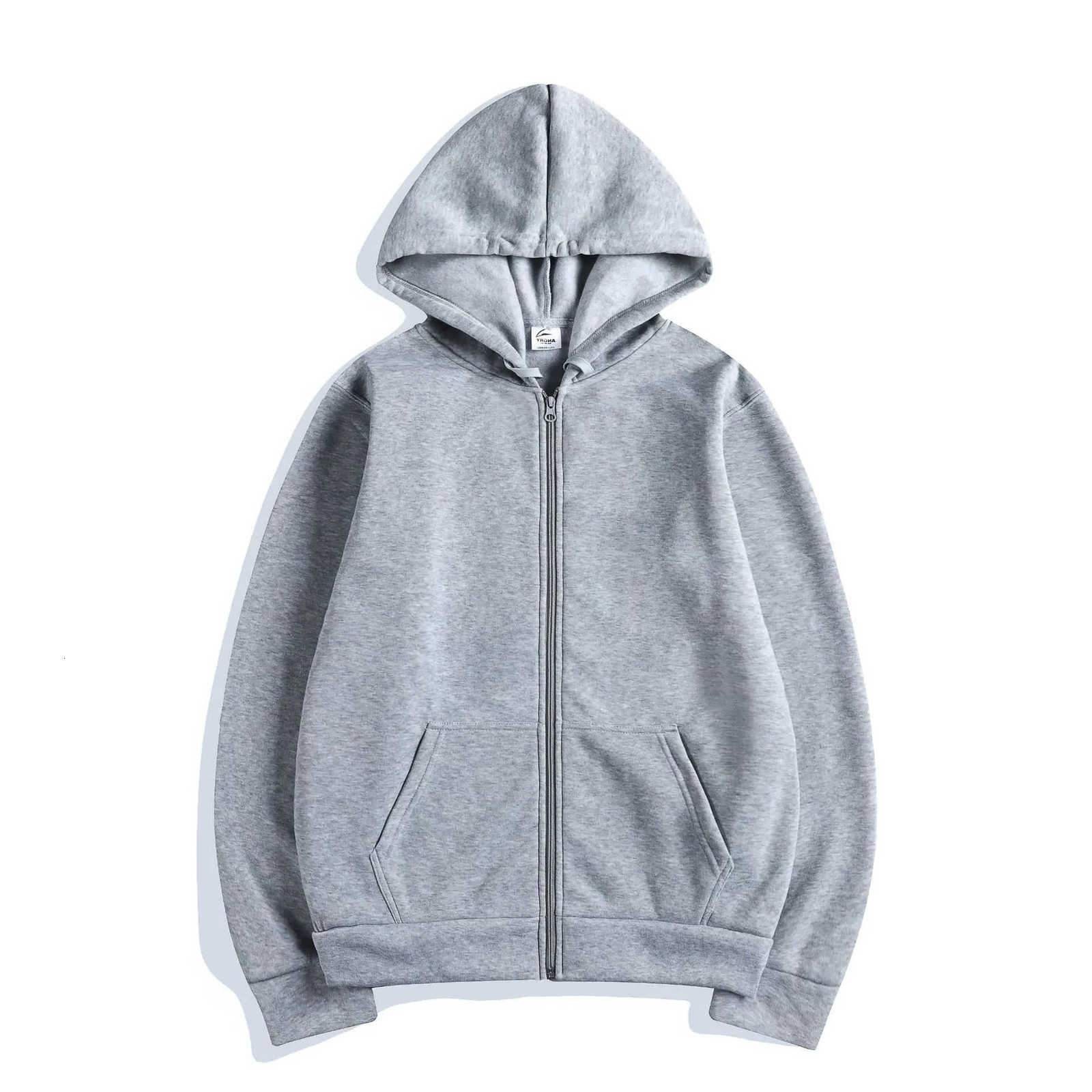 Fashion Autumn and Winter Men's Casual Black Grey Blue Zipper HooAutdie Hip Hop Street Sweatshirt Skateboarding Men/Women Hoodie D260915