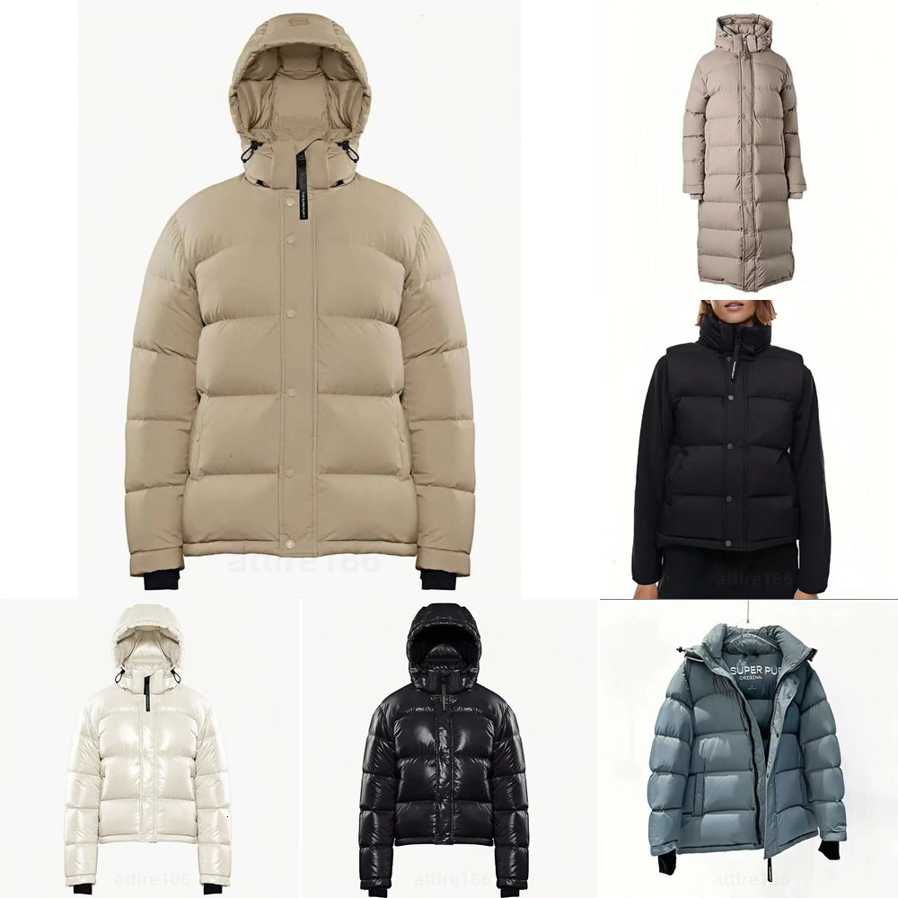Designer Aritzia jacket super puff short hooded vest branded waistcoat Canada down thickened extreme coId warm knee length jackets 89 b0 aa 77
