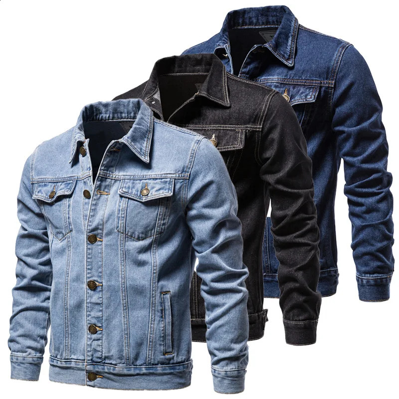 Men's Denim Jacket Trend Retro Fashion Casual Suitable Young Blue Black Youth Workwear Locomotive Spring Autumn Winter 260914