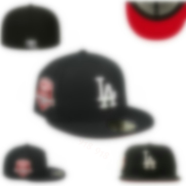 20026 Dodgers 2025 Mens Baseball Team 2024 World Series Champions Full Closed Caps Summer Letter Bone Black Color Casual Sport Flat Fitted Hats a43