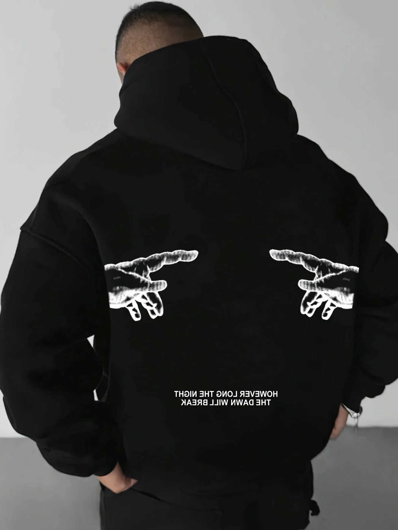 Creation Hoodie Men's Of Renaissance Adam Hands Graphic Vintage Line Art Back Print Inspirational Slogan Sweatshirt D260915