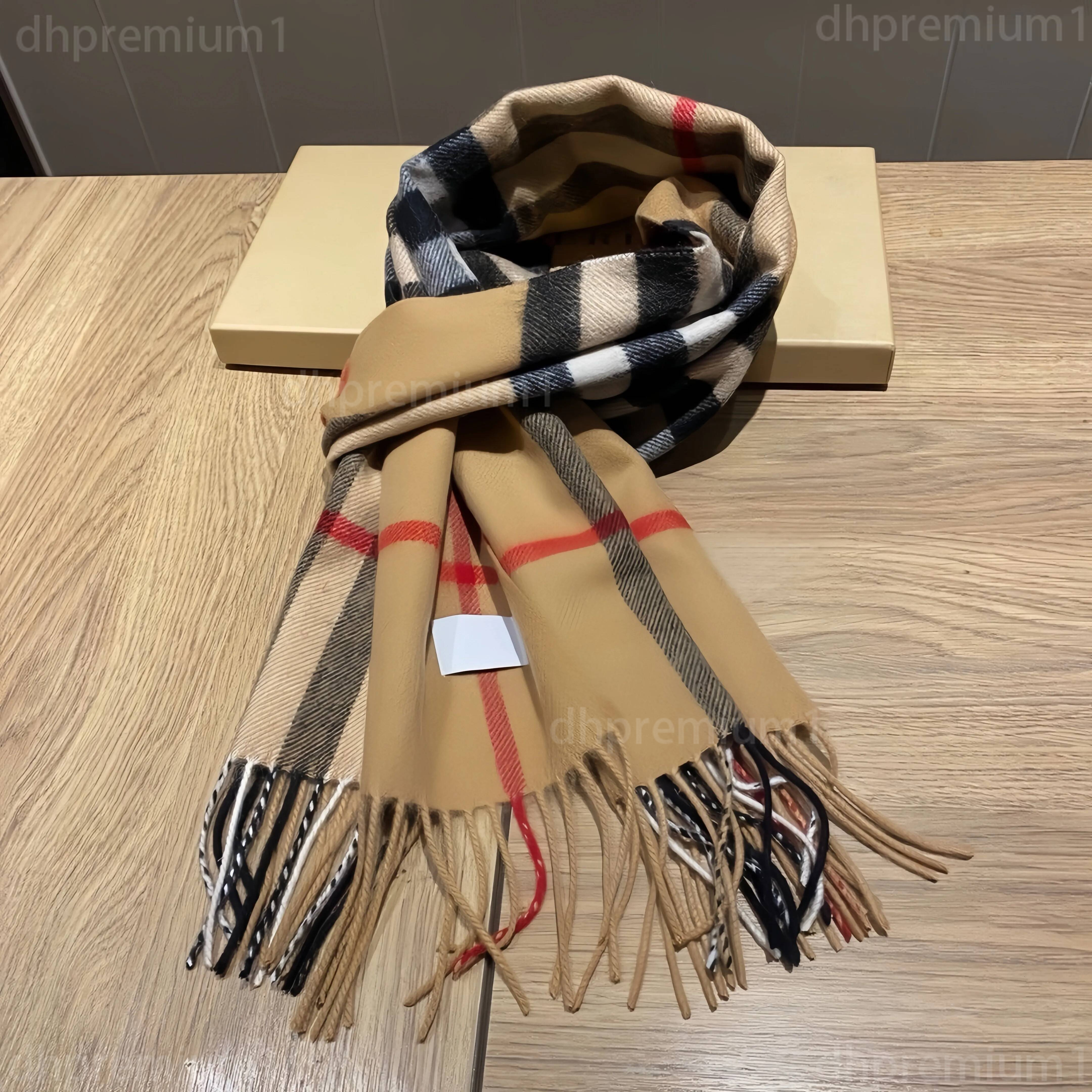 Classic Plaid Women Man Designer Scarf 100% Cashmere Scarves For Winter Warm Womens And Mens Long Wraps Size 180x30cm