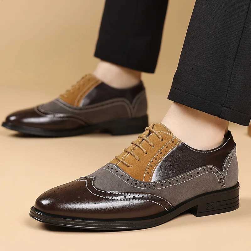 Men Dress Shoes Brogue Shoes for Men Comfortable Business Casual Footwear High Quality Men Party Wedding Shoes 2025 H2609151
