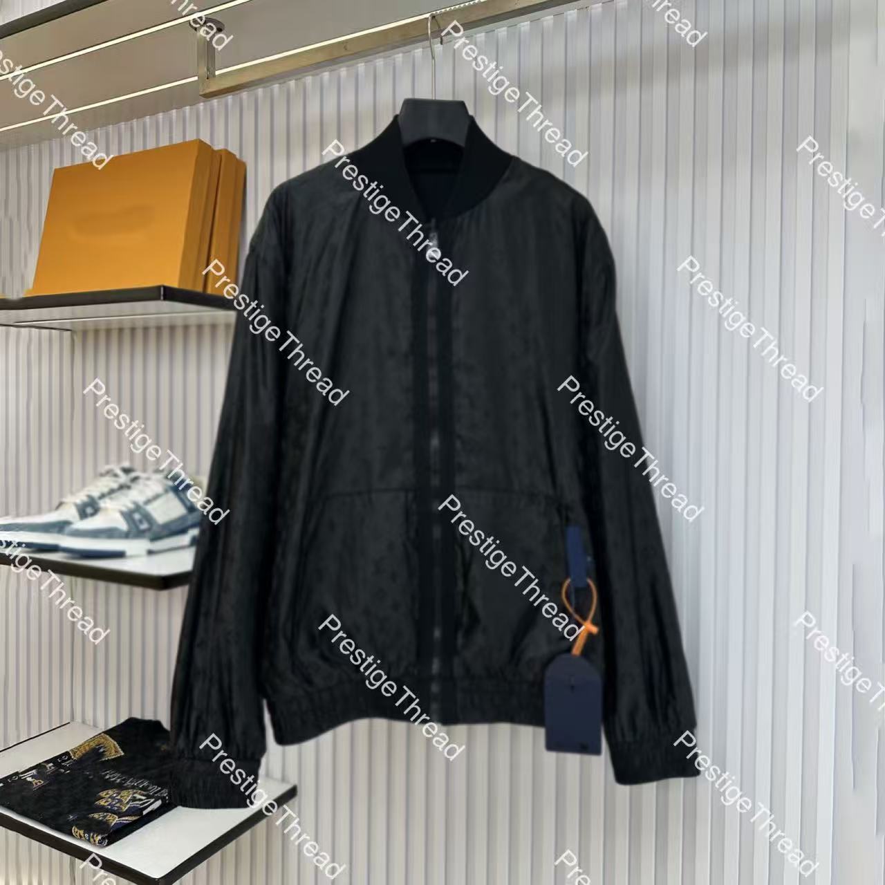 26 New Designer Men's Jackets Full-Pattern Jacquard Reversible Zipper Jacket