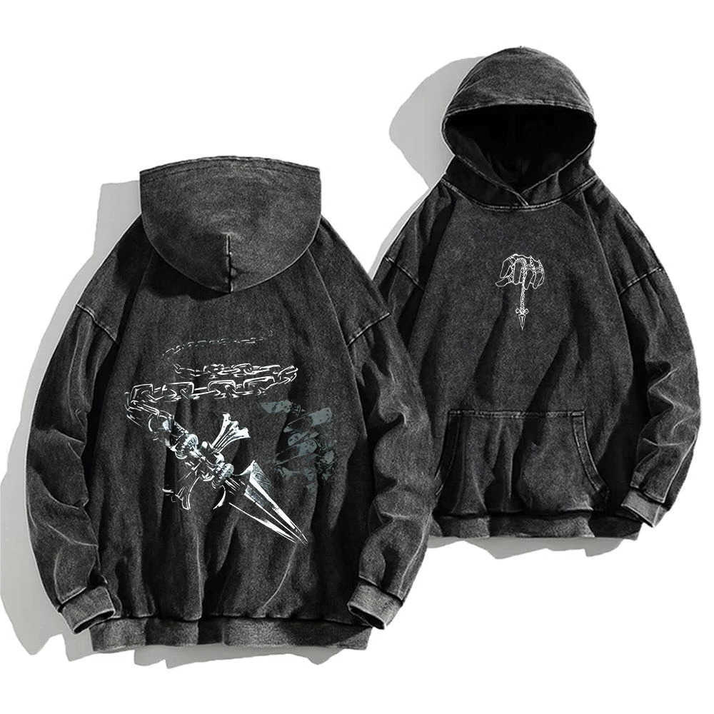 Hunter 2024 Anime Hunter X Washed Hoodies Manga Printed Hoodies For Men Harajuku Pullover Contains Cotton Sweatshirts Clothing D260915