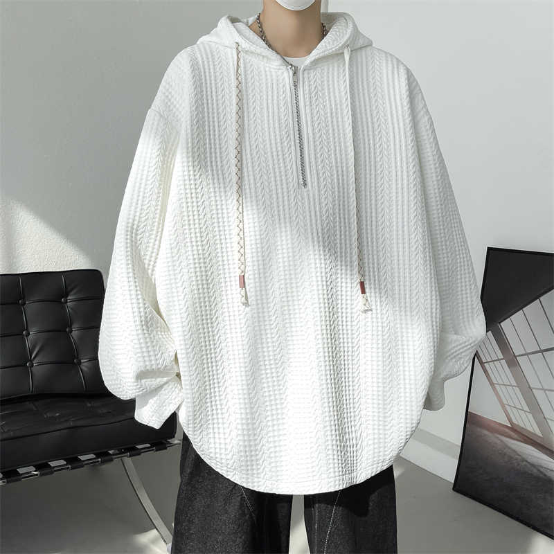 Men's New Spring Hooded Autumn Hoodies Solid Loose Casual Sweatshirts Man Streetwear Pullover Male Hoodie Outwear Plus Size 5XL D260915