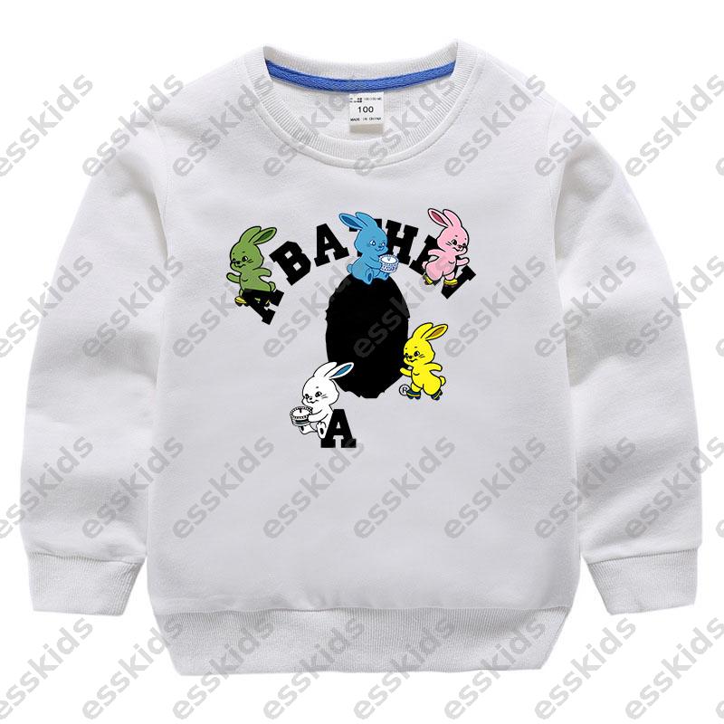 Kids Crew Neck Sweatshirt 100% Cotton Long Sleeve Pullover Cartoon Print Loose Fit Tops For Boys Girls Spring Autumn Casual Multiple Colors Availabl