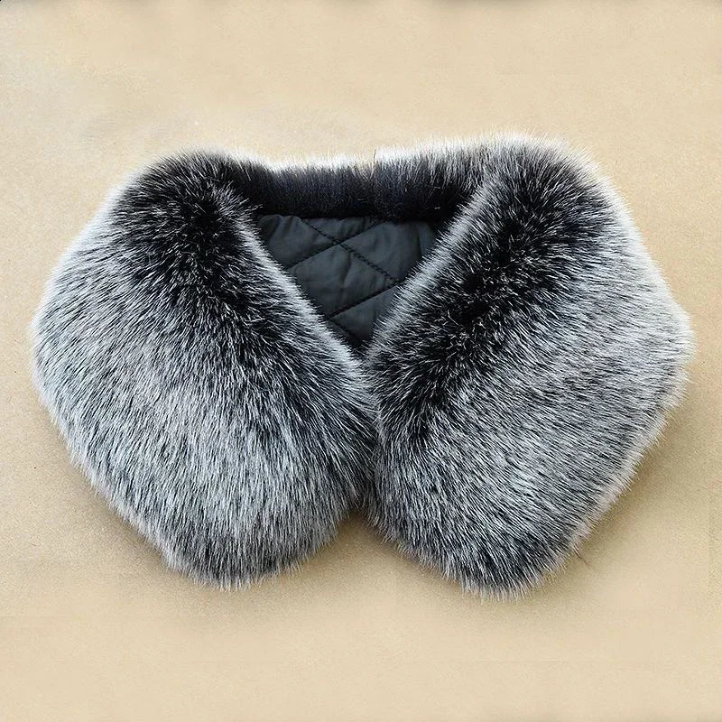 Winter Faux Fox Fur Collar Men Women Down Coat Fur Collar Scarf Concealed Buckle n Easy To Wear Comfortable Keep Warm 260911