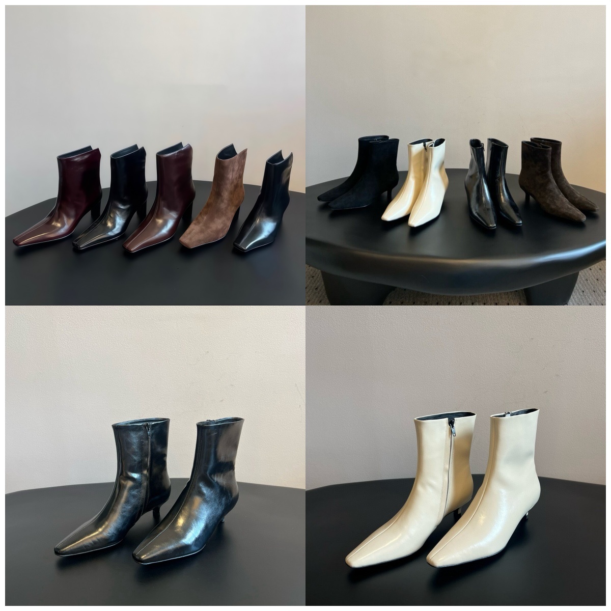 Fashion Boots Luxury Designer Shoe Women Shiny Leather Ankle High Heel Zipper Dressy Night Club Autumn Winter Party Patent Sharp Booties Pointed