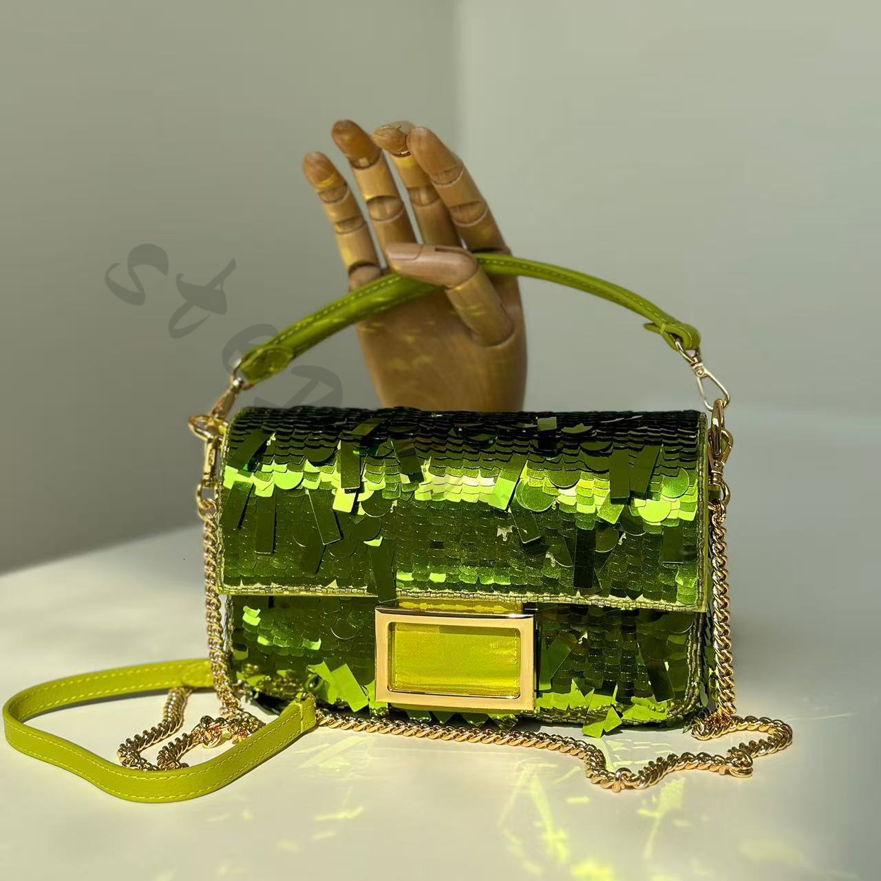 10AMirror quality baguette women designer sequin crossbody new ladies Mamma tote bling handbags brand shoulder underarm handbag purse evening bag