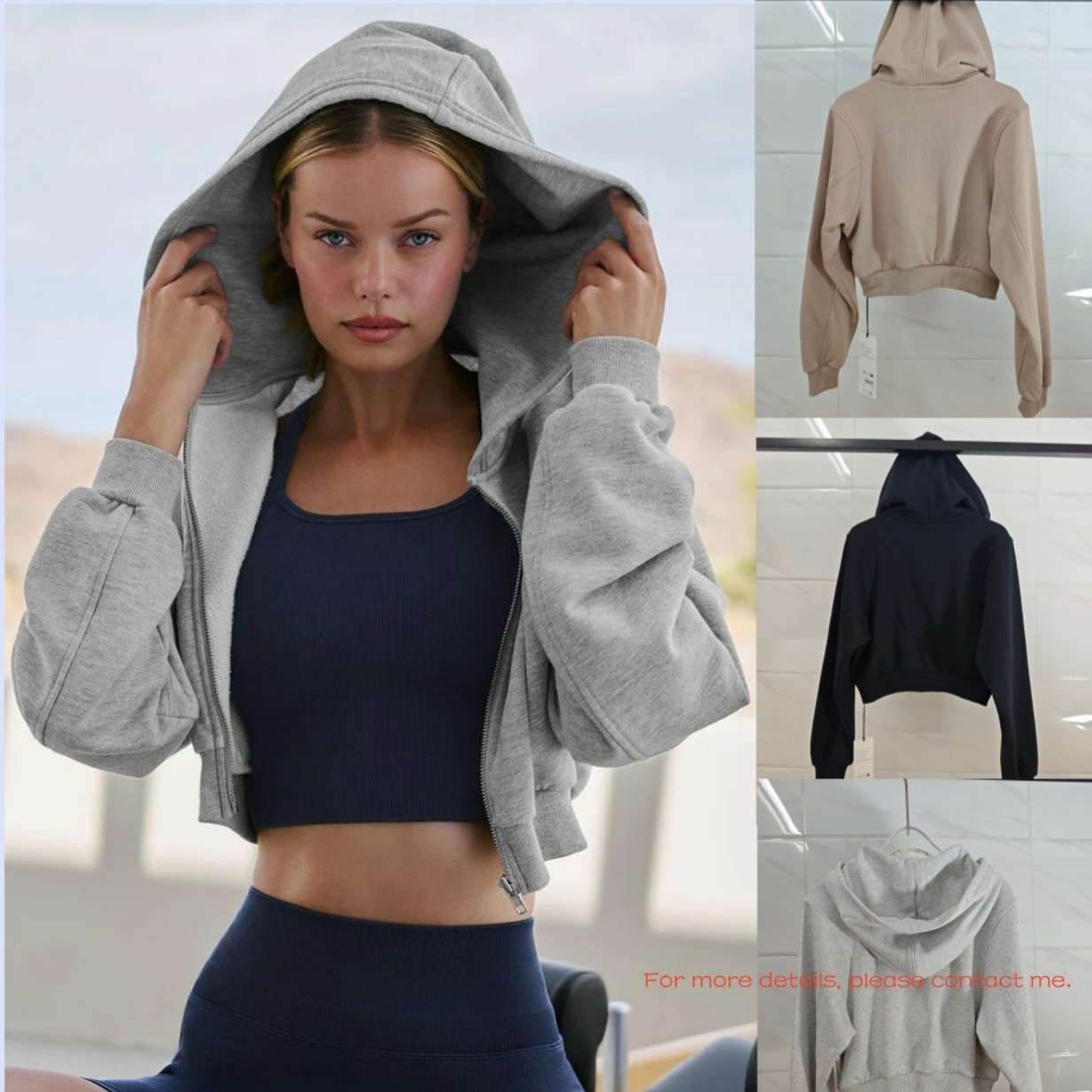 2026 Gym Clothe Set High Quality Cropped Jacket Sweet Escape Zip Up Hoodie * Training Jackets Fitness workout set Hoodies Quick-Drying Tops Sports H