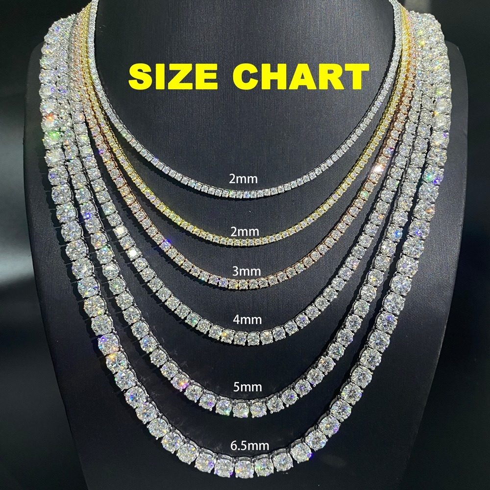 Custom 10K Gold Tennis Bracelet Iced Out 2MM 3MM 4MM 5MM VS1 IGI Certified HPHT/CVD Lab Grown Diamond Chain