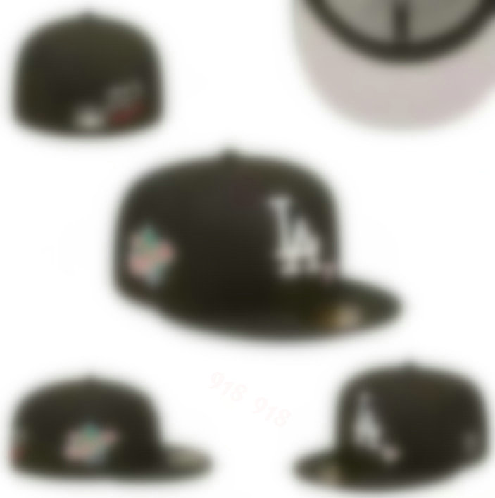20026 Dodgers 2025 Mens Baseball Team 2024 World Series Champions Full Closed Caps Summer Letter Bone Black Color Casual Sport Flat Fitted Hats a49