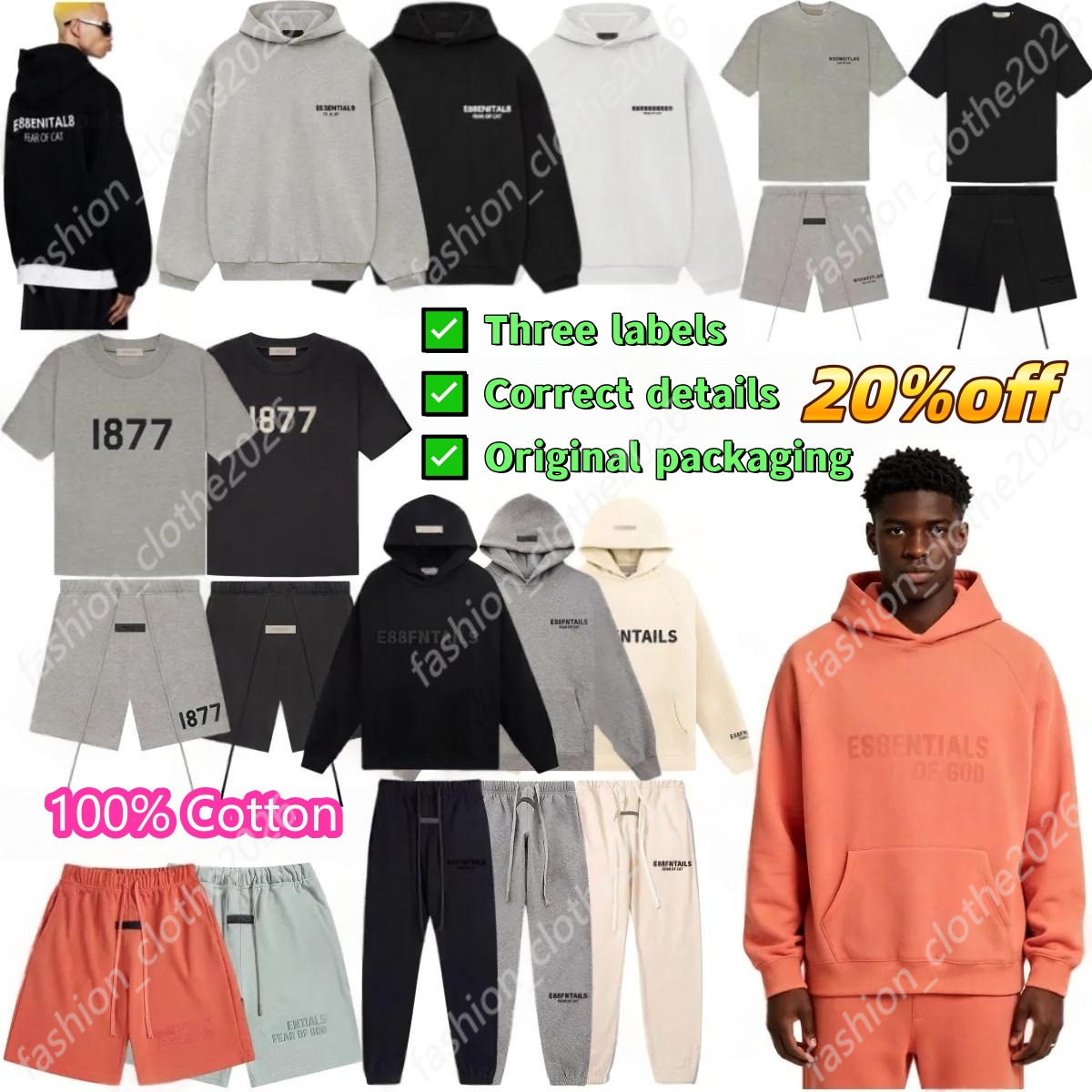 essential Fogs Tracksuits essential hoodie Brand Sweatshirts Mans Women Hoodies Trousers Tracksuit Pullover Sweater Hoodie Pants Suit Hooded Sweatsh