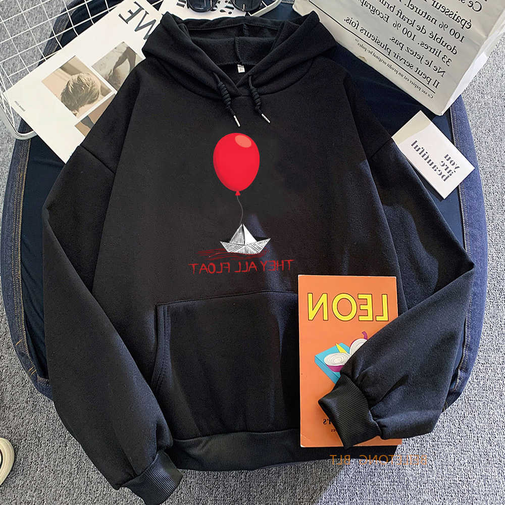 Clown StephenKing It Horror Movie Sweatshirts Long sleeve Women_Men Winter Hoodies Casual Female Graphic Pullovers Tops D260915