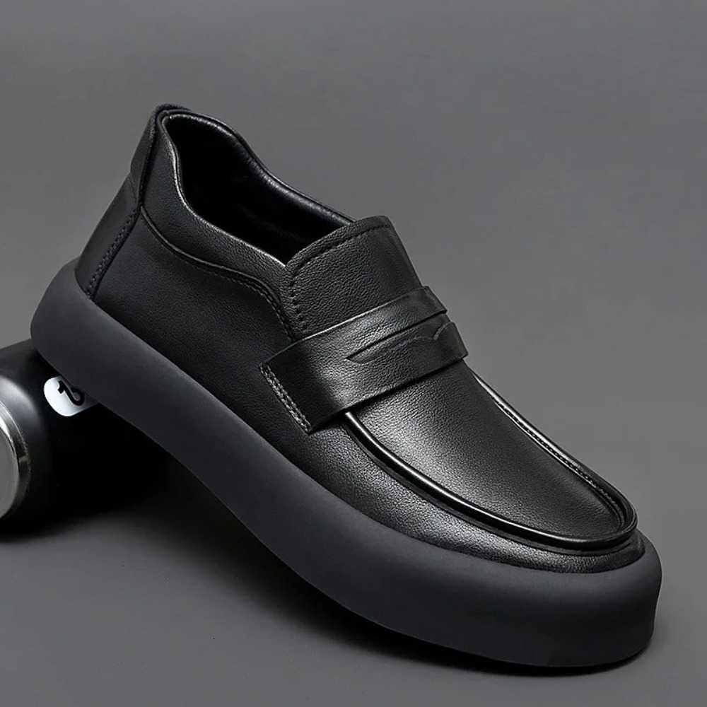 New Men's Leather Shoes Fashion Spring Loose Casual Men Shoes Korean Version Simple Soft Soled Business Leather Shoes for Men H260915