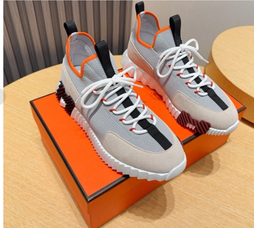 AD High Quality Men's Lift Slip-on Trainers Knit & Suede Goatskin Technical Sole Bouncing Trainers Party Dress Wedding Man Elegant Discount Foo