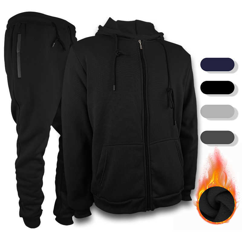 Tracksuits Pieces Men's Hooded 2 Athletic Jogging suits Sets Casual Outfits Sweatsuit with Zipper Pockets D260915