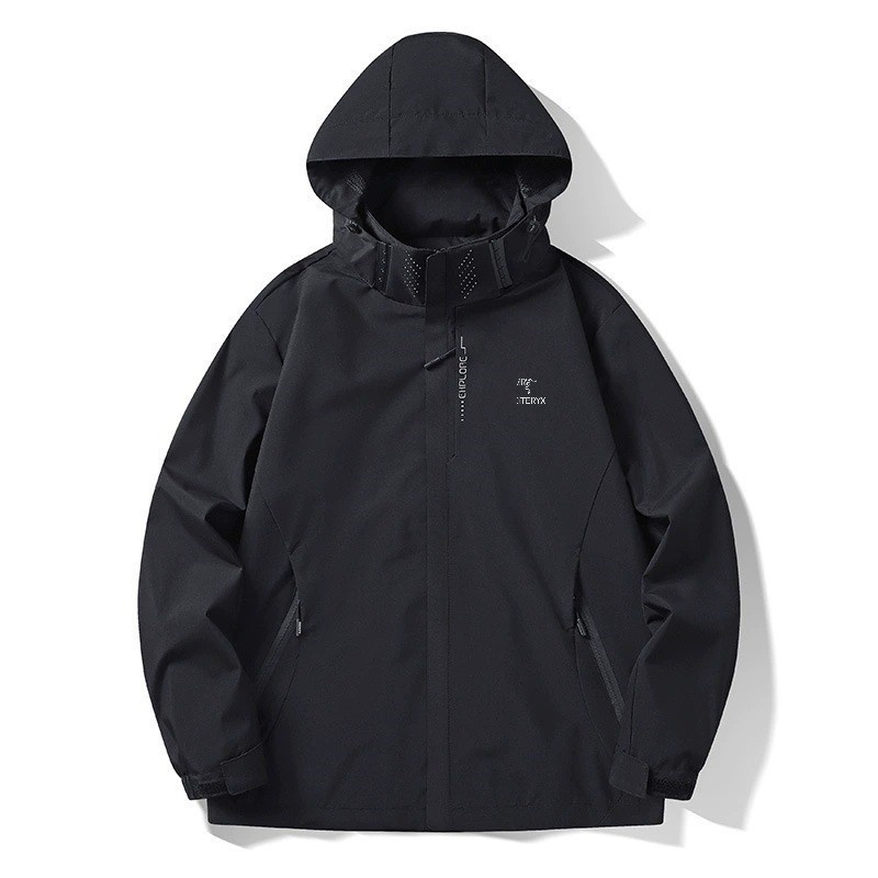 Autumn New Men's Mountaineering Jacket Windproof and Waterproof Fabric Fashion Hip Hop Design Casual Oversize Outdoors Coat