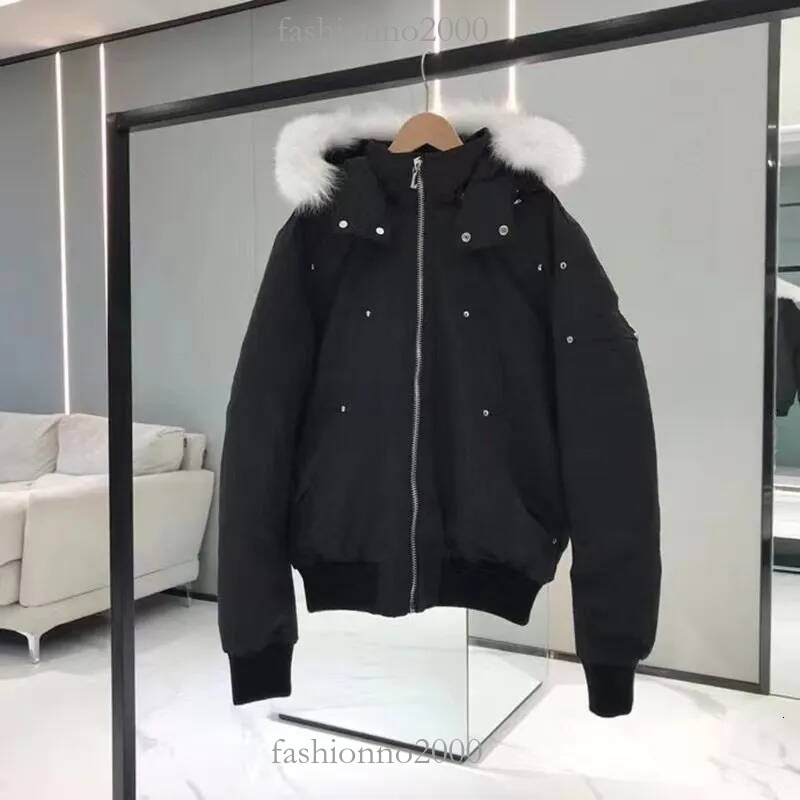 High Quality Mens moose knunkle Coat Vest Down Jacket Fur Collar Winter Waterproof White Duck Coat Cloak Doudoune Designer Men Women Casual moose do