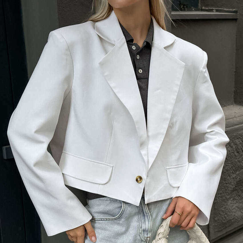 Autumn Women's Short Blazer Jacket Versatile Slim Fit Casual Suit S260915NKH6