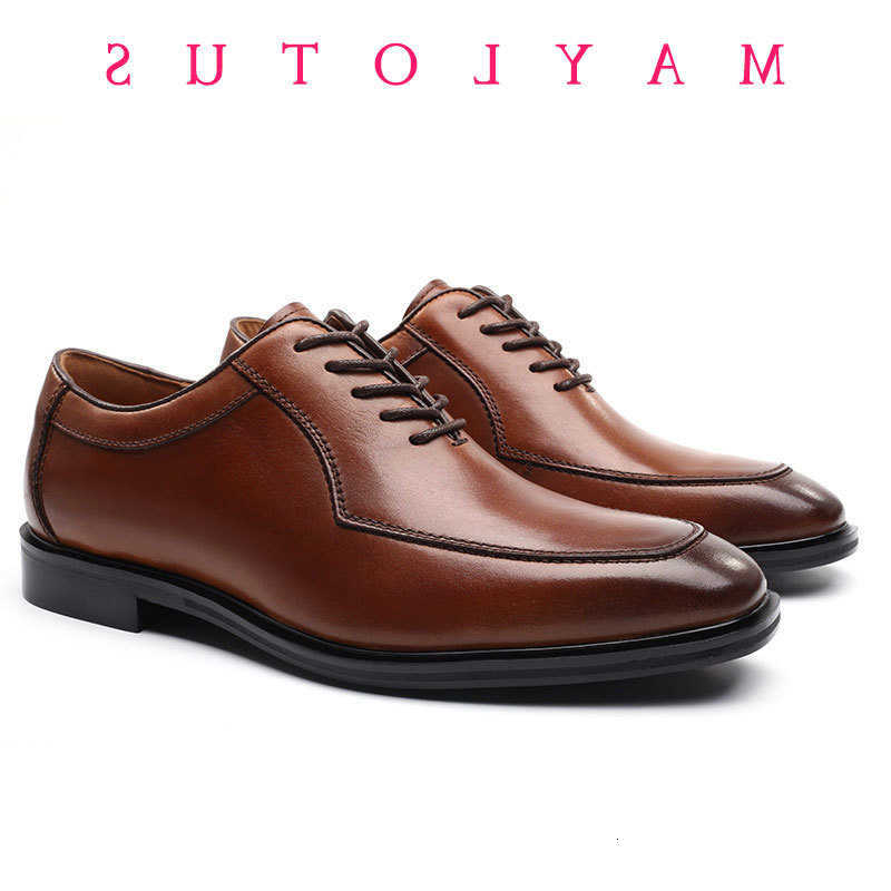 Gentleman Fashion New Men Britain Round Toe Black Brown Lace Up Casual Shoes Male Formal Wedding Dress Footwear Zapatos Hombre H260915