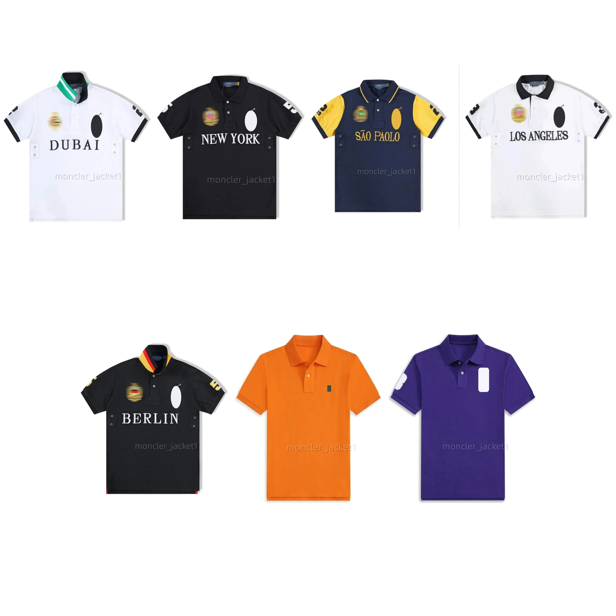 Mens Designer Polo Shirt Embroidered Chicago New York Italia 2026 Short Sleeve Pure Cotton Casual Summer Luxury Streetwear 7y