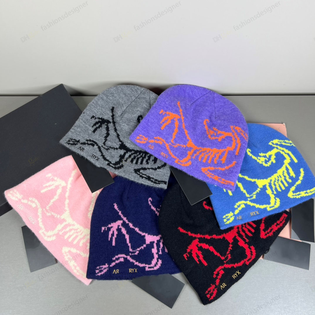 Designer beanie winter hat casquette beanies skull cap cotton knit beanie with embroidered letters bonnet Classic big bird skeleton jacquard bean
