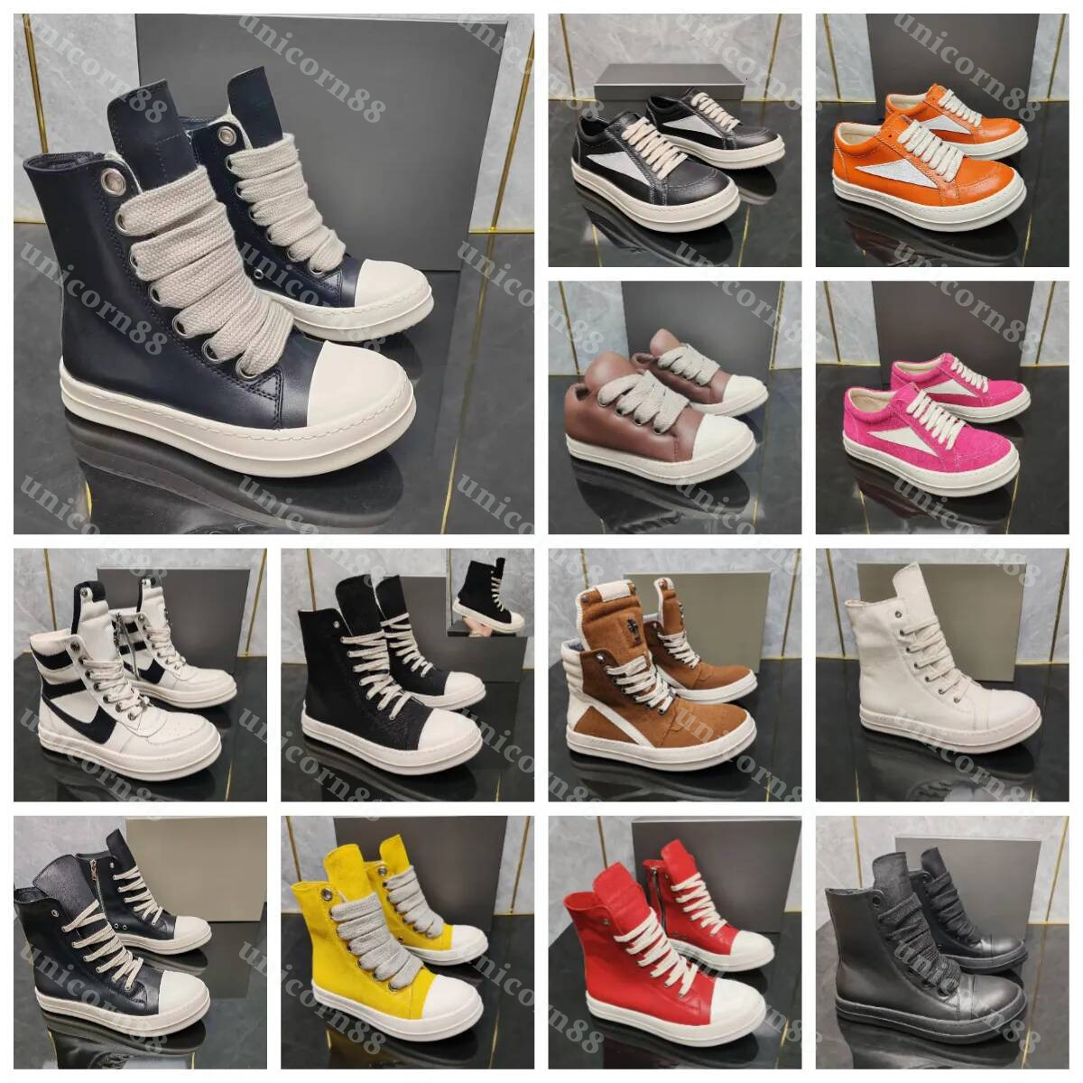 Top Quality women mans booties Designer Boots canvas casual boots fashion mens womens sneaker High Top jumbo lace up thick shoe