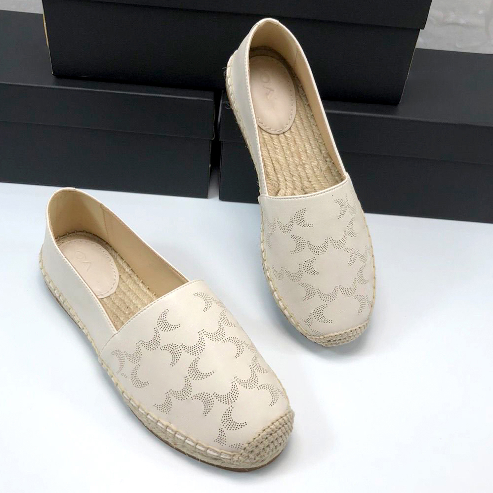 mary jane sandal Fashion Espadrilles 10a Genuine Leather Casual shoes 1 1 Designer Pumps Tassel Summer luxury hollow out dress shoe Women Flat Bow F