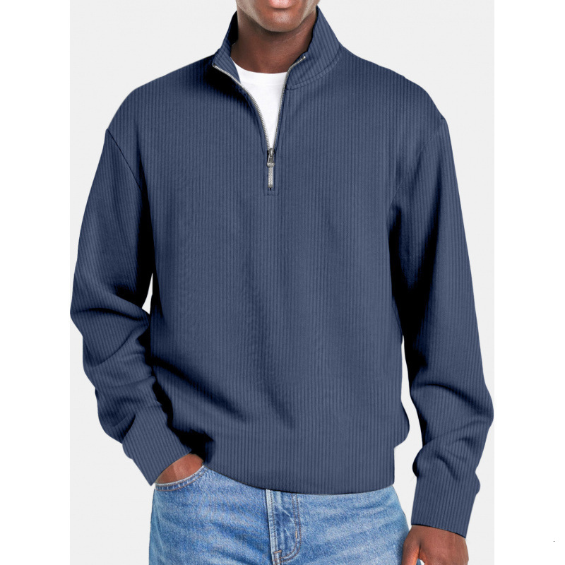 Designer Men's long sleeved zip up polo shirt slim fit sporty and casual new autumn collection for sales 58