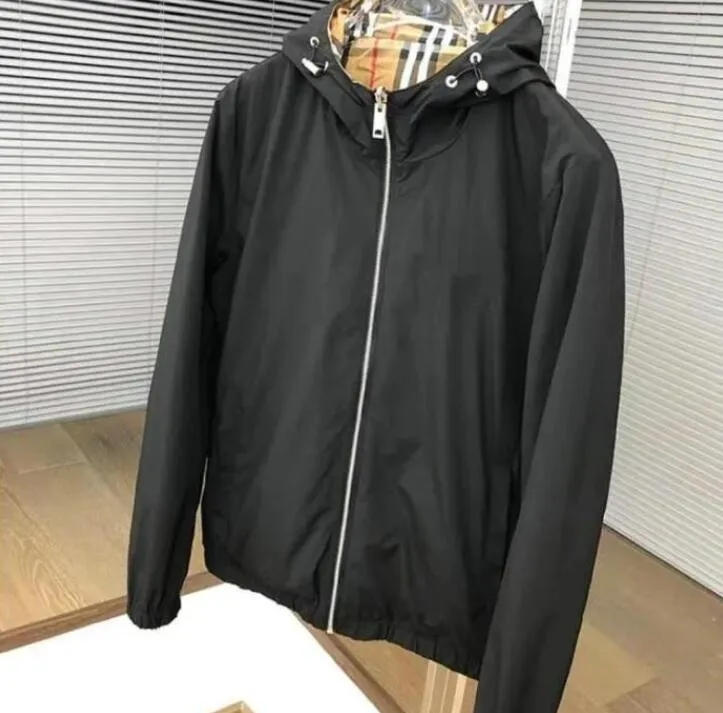 designers Mens buuurberry jackets Thin Men Waterproof Wind Breaker Coat Zipper Hoodie Jacket Quick Drying Sport Luxury Autumn Slim Outerwear Clothin