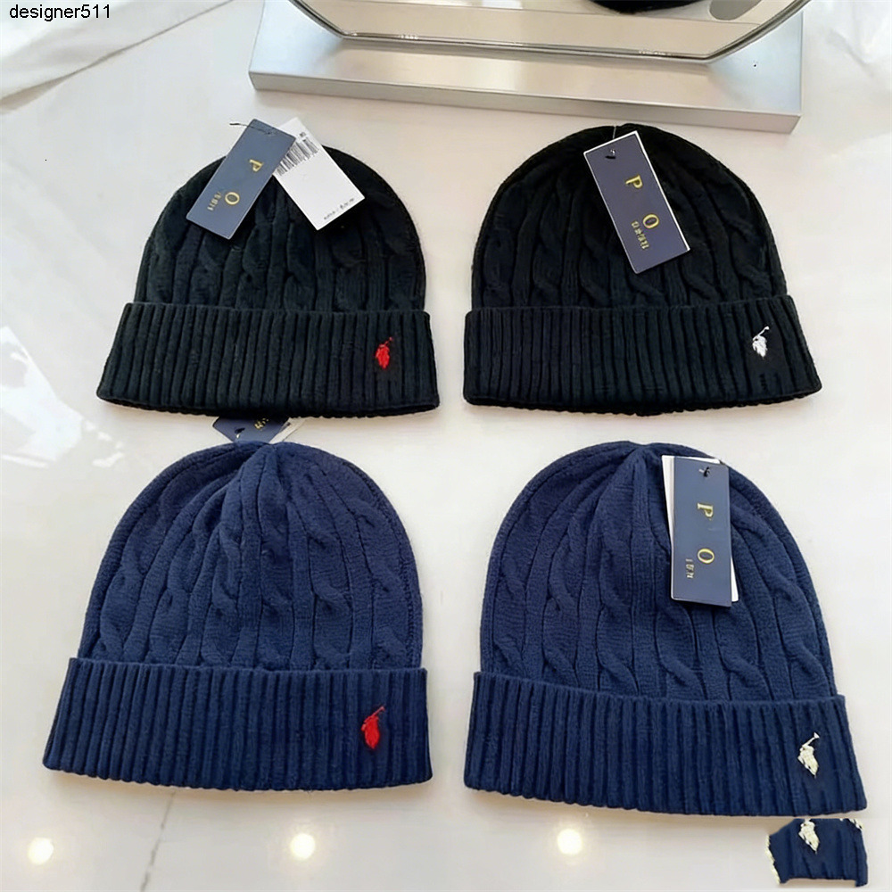 Beanie/Skull Caps Luxury Embroidery Beanie Hat Polo Style Classic Bonnet Premium Quality Winter Warm Cap Fashion Golf Leisure Sports Designer Hats F