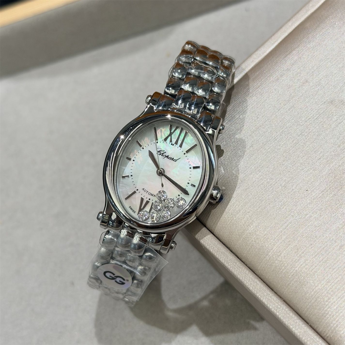 Women CHOPARDity designer Quartz movement HAPPY SPORT Diamond encrusted Watch High Quality Automatic watches women's precious stone wristwatche