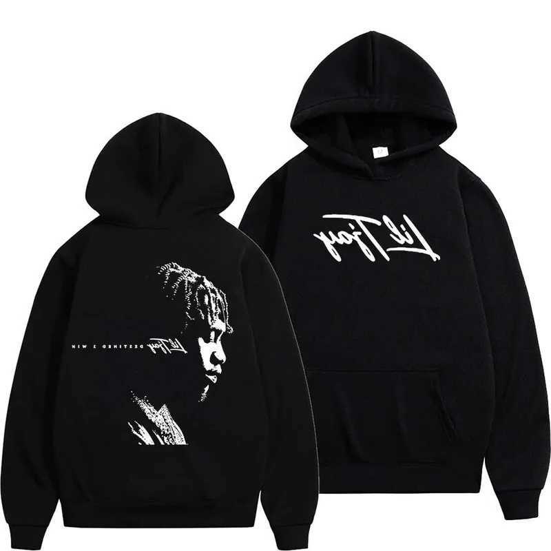 Hoodie Rapper Lil Tjay Graphic Destined 2 Win Music Album Pullover Sweatshirt Men Women Hip Hop Fashion Hooded Gothic Streetwear D260915